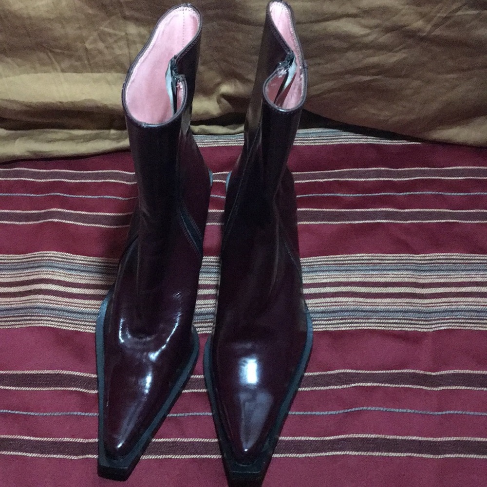 Burgundy boots